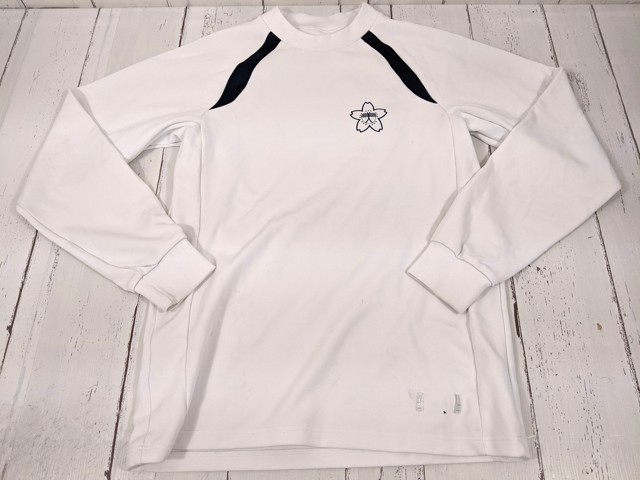 w99 広島県 美木中学校 長袖ポロシャツ+体操服 長袖シャツ/yt4144【2HXC】