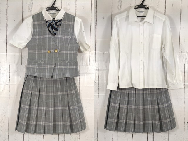 d78 青森県 柴田学園大学附属柴田学園高校 半袖・長袖シャツ+ベスト+