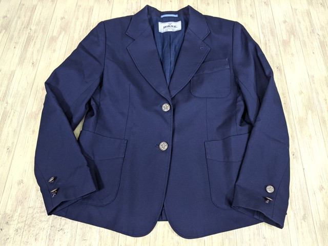 o37 千葉県 富岡中学校 ブレザー+ベスト(サイズ155A)+冬服スカート/yt3532【3PEF】