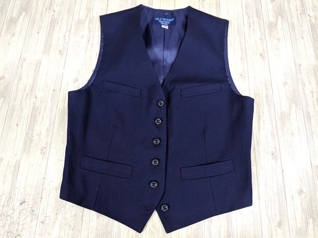 o37 千葉県 富岡中学校 ブレザー+ベスト(サイズ155A)+冬服スカート/yt3532【3PEF】