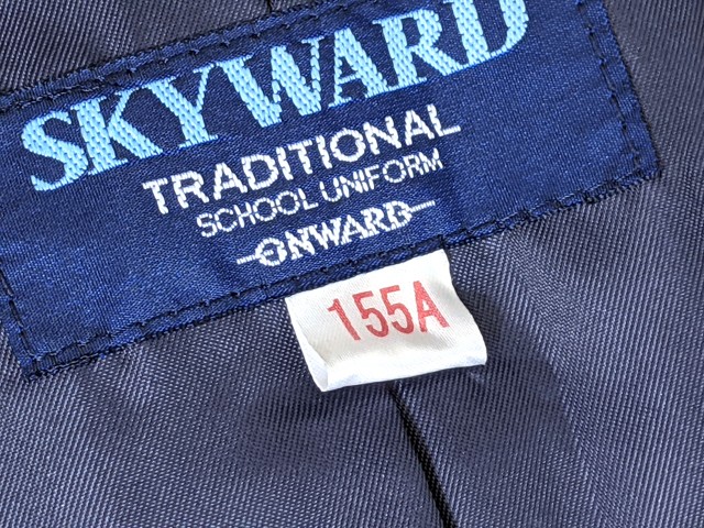 o37 千葉県 富岡中学校 ブレザー+ベスト(サイズ155A)+冬服スカート/yt3532【3PEF】