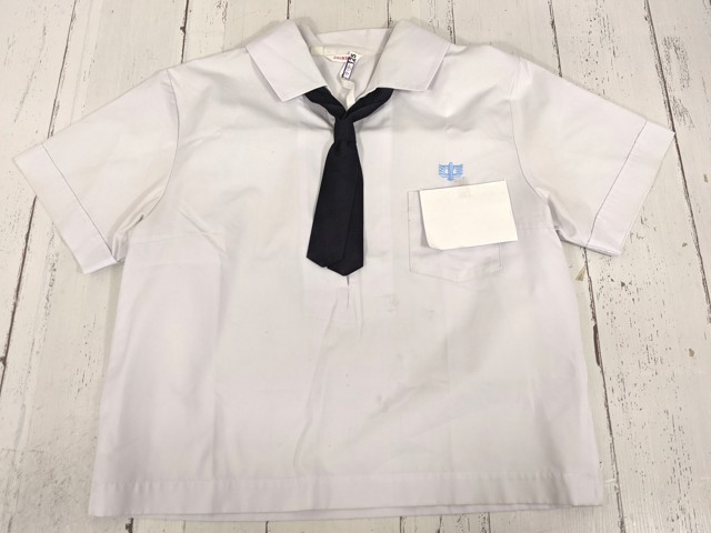 y65 長崎県 佐々町立佐々中学校 半袖カッターシャツ+夏服スカート+ネクタイ/yt4253【45XJ】