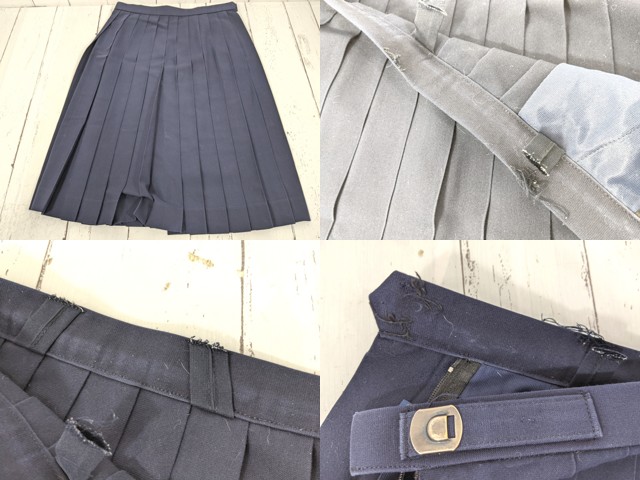 y65 長崎県 佐々町立佐々中学校 半袖カッターシャツ+夏服スカート+ネクタイ/yt4253【45XJ】