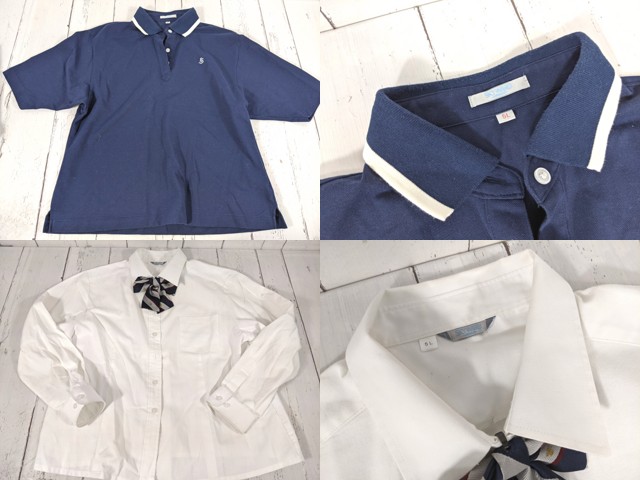 d78 青森県 柴田学園大学附属柴田学園高校 ブレザー+半袖ポロシャツ+長袖シャツ+冬服スカート+リボン/yt5080【4CKEC】