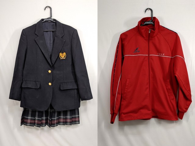 k50 沖縄県立浦添工業高校 ブレザー+冬服スカート+体操服長袖ジャージ