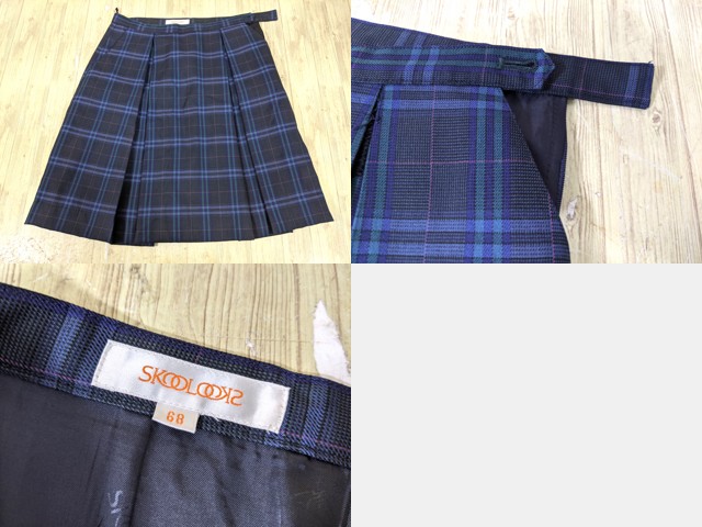 q80 韓国 女子高生 コスプレ ベスト+スカート×4点/yt3751【3PSV】