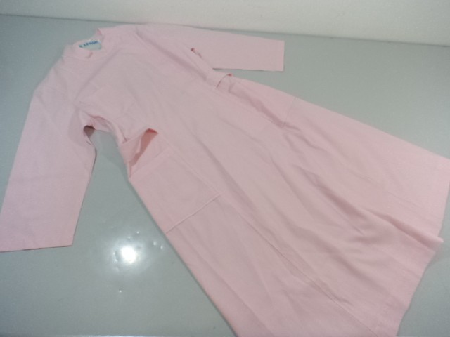 作業服 制服 ナース服 ワンピース レモール 白衣LL▼アプロン 2点セット/10yt361