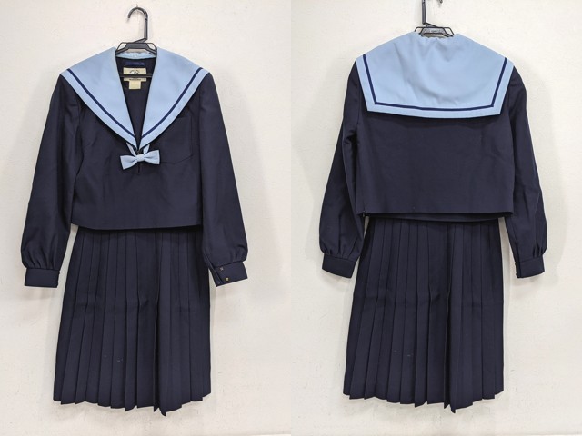 f36 愛知県 光ヶ丘中学校 冬服セーラー服+スカート+リボン/yt2146 