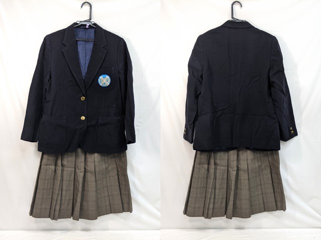 m44 栃木県 宇都宮市立陽東中学校 ブレザー+冬服スカート/yt3124【9EHB】
