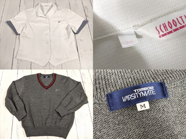 w19 長崎県 佐世保西高校 ブレザー+夏服ブラウス+セーター+長袖シャツ+冬服スカート/yt3956【3XHDF】