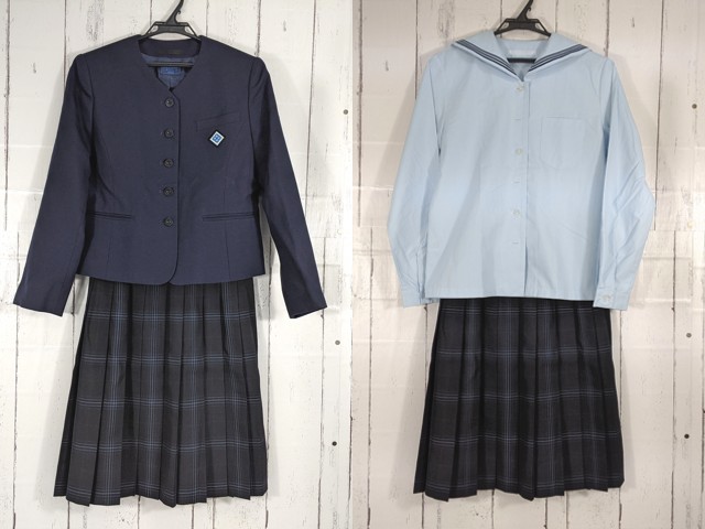 b76 長崎県 活水中学校 ブレザー+中間服セーラー服+冬服・夏服スカート/yt4638【17XKE】