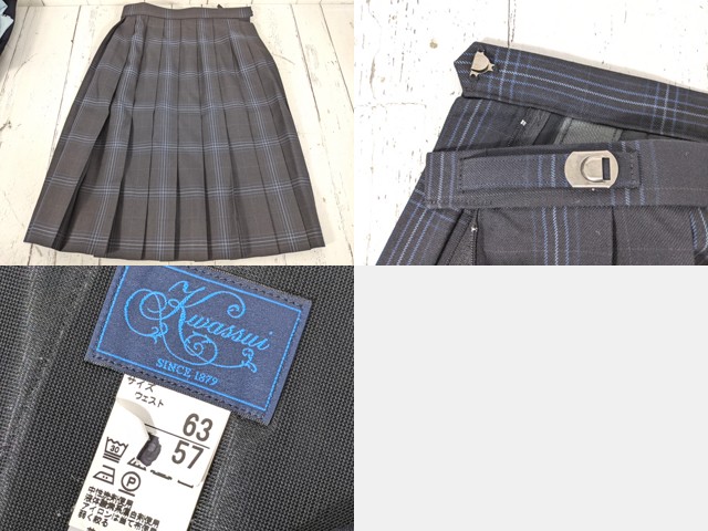 b76 長崎県 活水中学校 ブレザー+中間服セーラー服+冬服・夏服スカート/yt4638【17XKE】