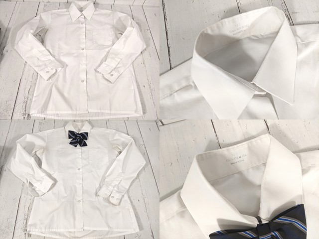 d75 埼玉県 潮止中学校 ブレザー+長袖シャツ+夏服スカート+リボン/yt5084【22CKE】