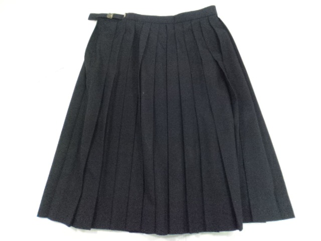 C67/長久手市立南中学校□女子制服 夏プリーツスカートのみ 前箱ヒダ