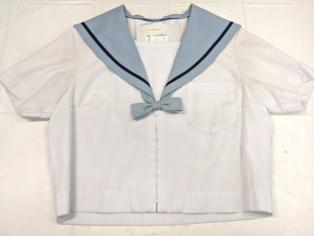 f36 愛知県 光ヶ丘中学校 夏服セーラー服+スカート+リボン/yt2147