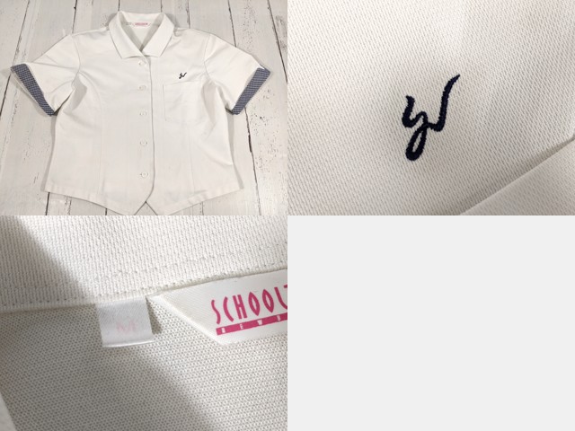 w19 長崎県 佐世保西高校 夏服ブラウス+ニットベスト+長袖シャツ+夏服スカート/yt3957【2XJDF】