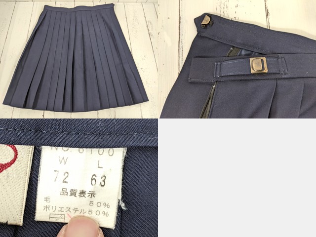 O15 岐阜県 高田中学校 冬服セーラー服+冬服スカート+スカーフ/yt4057【7XJD】