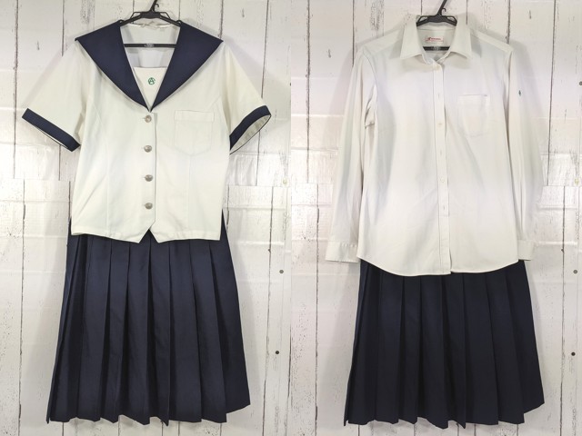 Z07 愛知県 名古屋商業高校 夏服セーラー服+長袖カッターシャツ+夏服