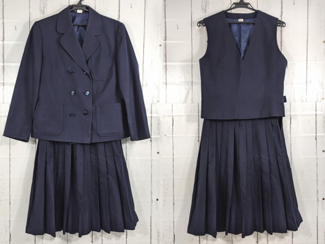 T2139 長崎県 淵中学校 ブレザー+ベスト+冬服/夏服スカート/yt4259【15SJE】