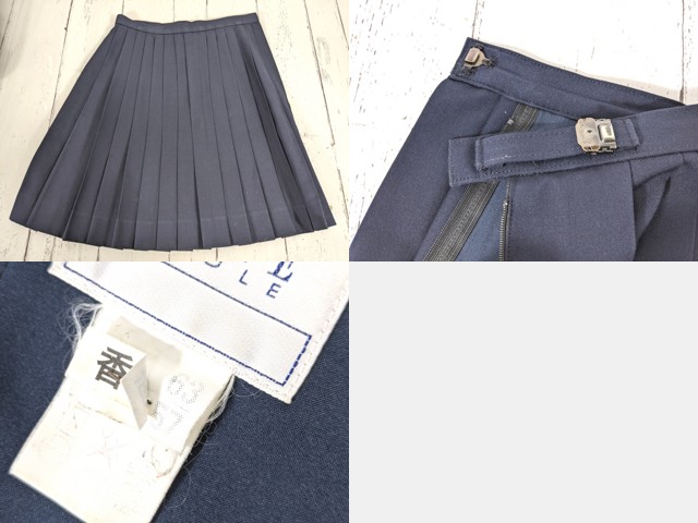 L名西高校夏セーラー服、冬スカートセット R22 愛知県 名古屋西高校 夏服・冬服セーラー服+夏服スカート+