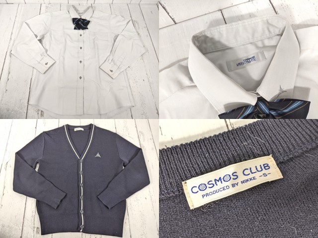 聖母高校ブレザー、カーデ、Yシャツ2枚 x35 京都府 京都聖母学院高校 ブレザー+夏服ブラウス+長袖シャツ+