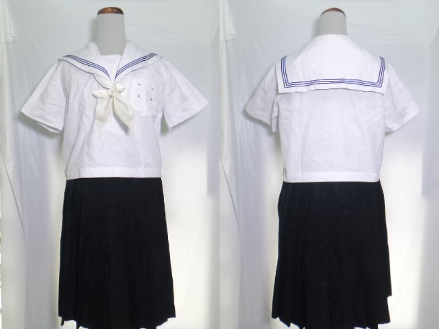 j60 愛媛県 川之江南中学校? 夏服セーラー服+冬スカート+スカーフ