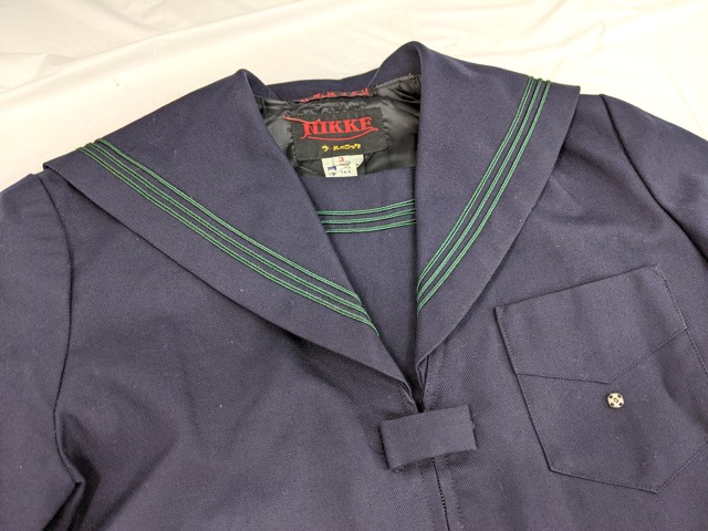 セーラー服 中学 上下 O280 (中古) 校名不明 セーラー服 上下セット ちか /155A/W60/丈