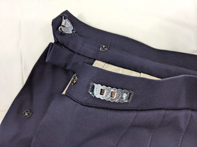 m44/中学校・高校□冬セーラー服上下セット 緑3本線/og0544