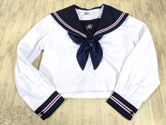 S76 中学校 高校 コスプレ衣装 セーラー服(黄×ピンク)+スカート+リボン/yt3755【25WA】