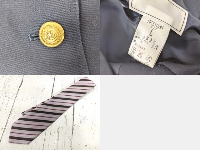 i49 福島県 いわき光洋高校?? ブレザー+ニットベスト+夏服・冬服スカート+ネクタイ/yt7004【15CLB】