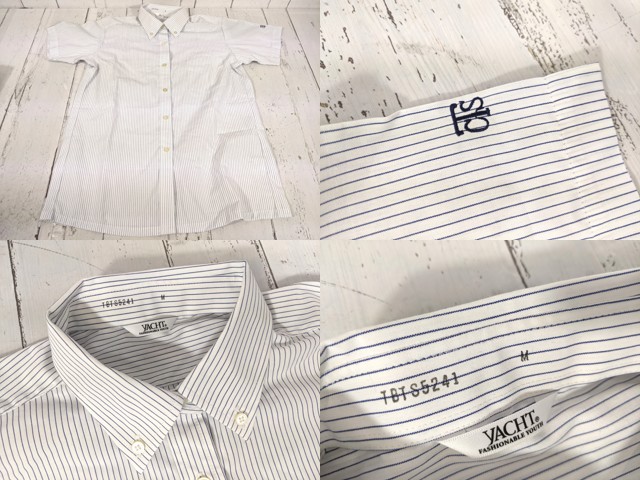 i49 福島県 平商業高校 夏服ブラウス+カッターシャツ+夏服スカート+リボン/yt7005