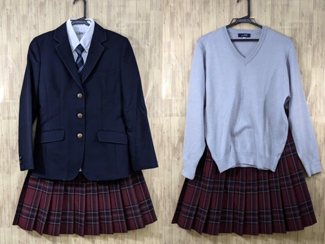 o02 東京都 帝京高校 ブレザー+セーター+半袖/長袖シャツ+冬服