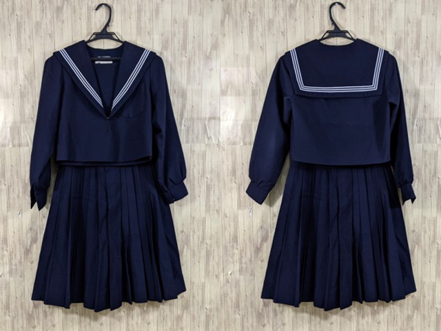 ★人気No１★本物制服★高知南高校★冬セーラー服★指定スカーフ付★夢桔梗 入交学服★ 新品☆人気No１☆本物制服☆高知南高校☆大きめ☆冬セーラー服