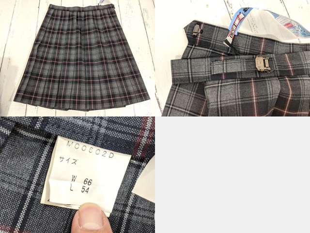 x08 京都府 下京中学校 ブレザー+夏服・冬服スカート+リボン/yt4062【15EIC】