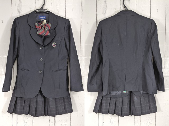 c97 京都府 桂高校 ブレザー+夏服スカート+リボン/yt4837【7EKC】