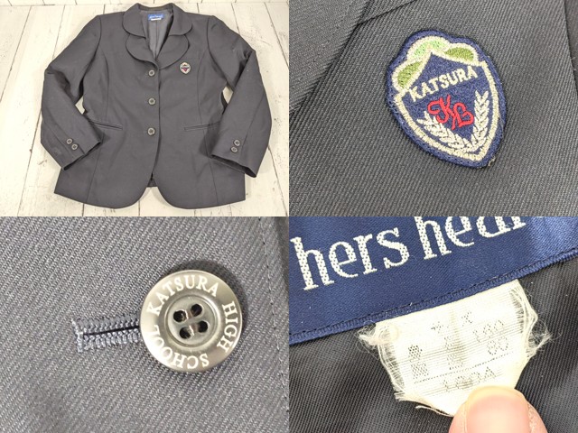 c97 京都府 桂高校 ブレザー+夏服スカート+リボン/yt4837【7EKC】