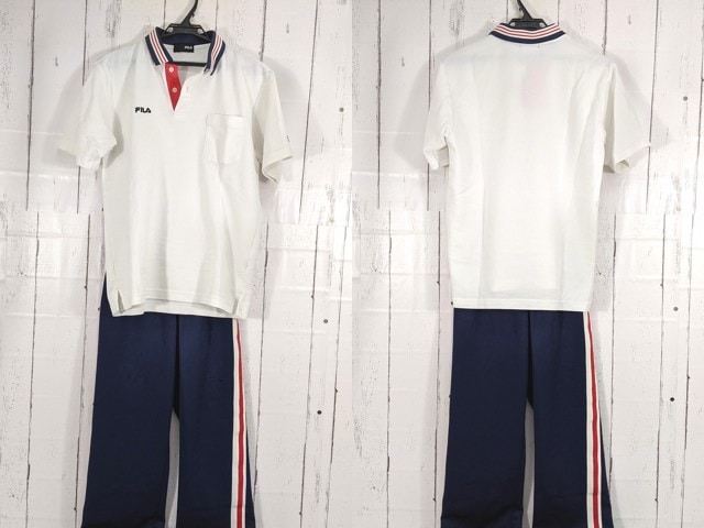 d71 東京都 玉川聖学院 体操服 体操着 半袖ポロシャツ+長袖ジャージパンツ/yt5089【55XK】