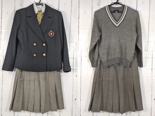 i49 福島県 平商業高校 ブレザー+セーター++冬服スカート+ネクタイ