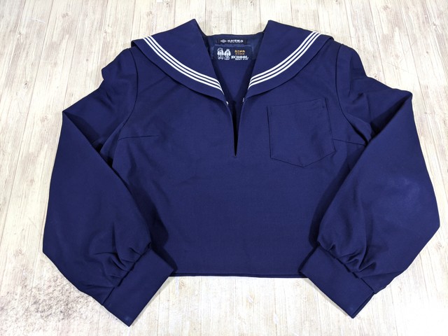 セーラー服　碧南　校章 中古制服】愛知県 碧南高等学校 女子制服 3点（セーラー服