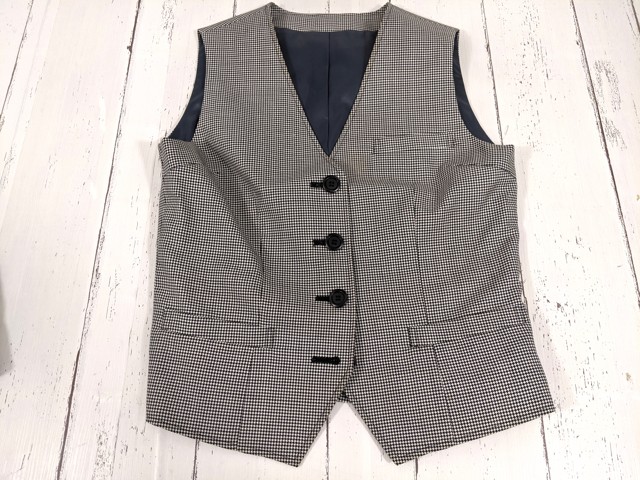 w03 茨城県 土浦市医師会附属准看護学院 ブレザー+ベスト+長袖シャツ+冬服スカート/yt3962【65XK】