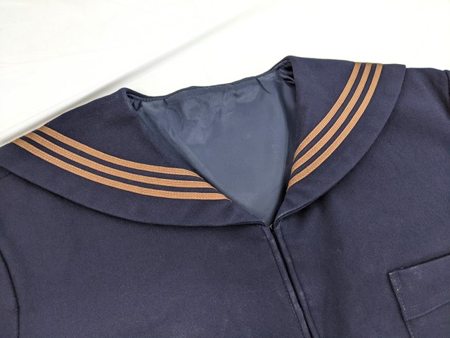 セーラー服 中学 上下 セーラー服上下冬＜W76-70：M＞(B483)中古/jk制服/日本校服