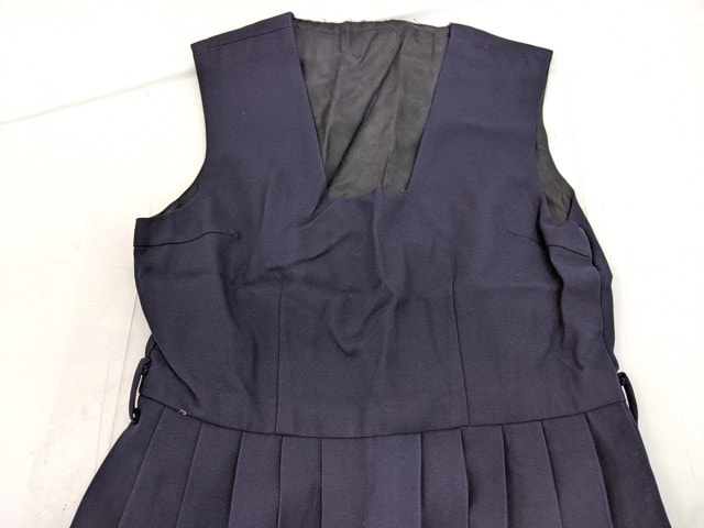 制服　上下セット m44/中学校・高校□冬セーラー服上下セット 緑3本線/og0555
