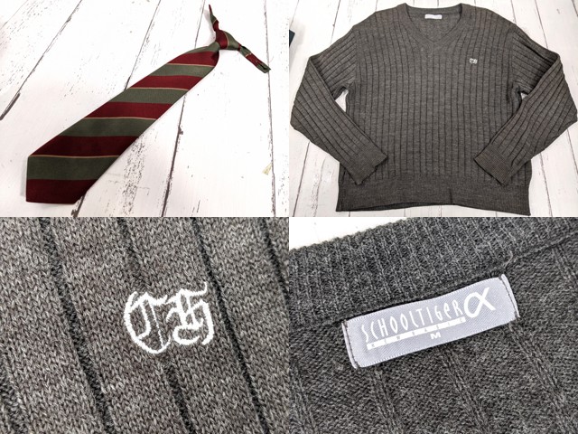 T2222 岐阜県 私立中京高等学校 ブレザー+セーター+冬服スカート+ネクタイ/yt4166【26KRW】