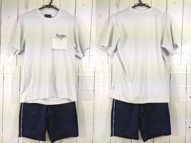 k67 京都府 京都両洋高校 体操服 体操着 半袖シャツ+ハーフパンツ/yt7017【3XKE】