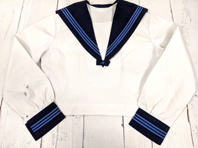 T2218 高知県 高知高校 冬服・中間服セーラー服+冬服スカート+スカーフ/yt4167【15CRF】