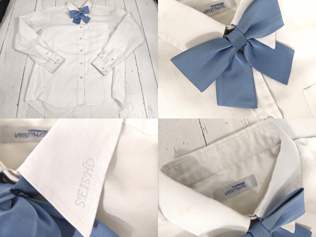 y77 京都府 成章高校 ブレザー+長袖シャツ+夏服・冬服スカート+リボン/yt4306【3KECS】