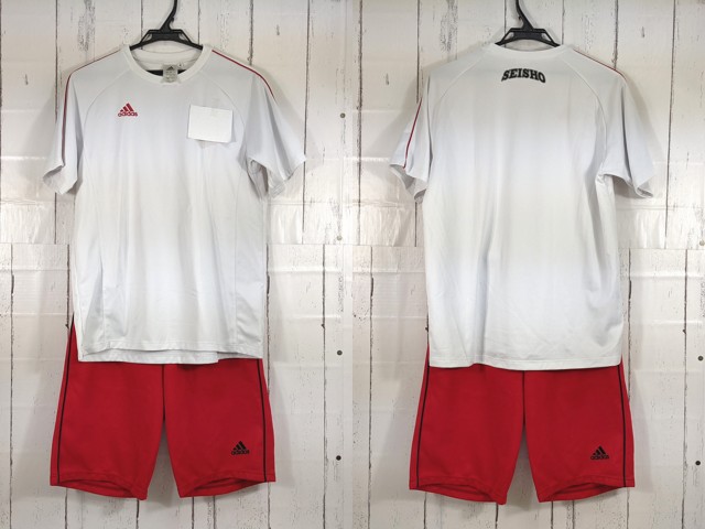 y77 京都府 成章高校 体操服 体操着 半袖シャツ+ハーフパンツ/yt4307【3XHE】