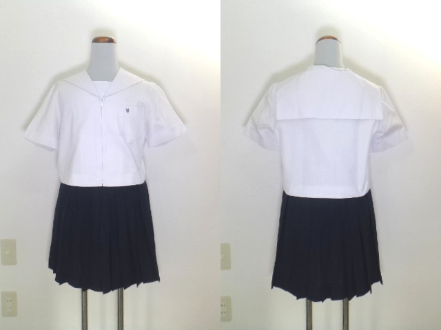 g44 愛知県立新城東高等学校 夏服上下セット セーラー服+
