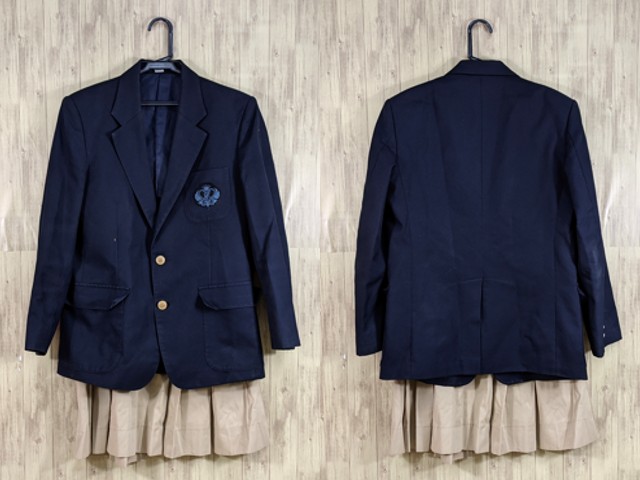 p67 京都 醍醐中学校 ブレザー+夏服スカート/yt3467【1JDVE】