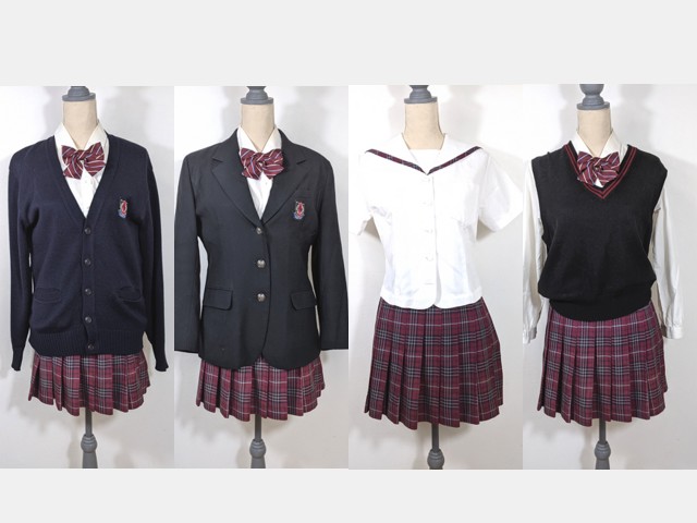 a65 愛知県 犬山南高校 ブレザー+夏服セーラー服+長袖シャツ+ 